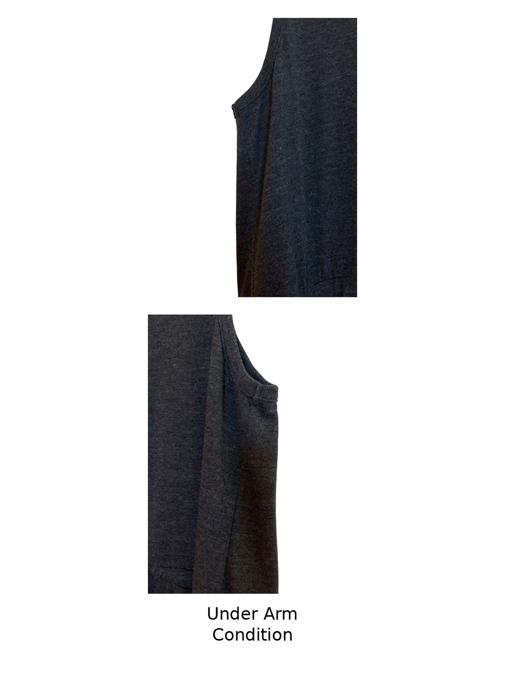 CHASOR Tank Dress Charcoal Gray Drawstring Pockets Lattice Back High Low Hem L - Picture 10 of 16